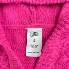 Load image into Gallery viewer, Girls H&amp;T, knitted hooded sweater dress, GUC, size 4, L: 55cm