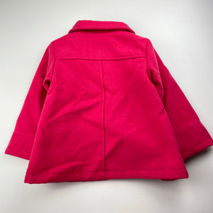 Girls Sprout, pink jacket / coat, L: 37cm, GUC, size 2,  
