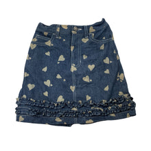 Load image into Gallery viewer, Girls Kids Stuff, denim skirt, elasticated, L: 34cm, FUC, size 5,  