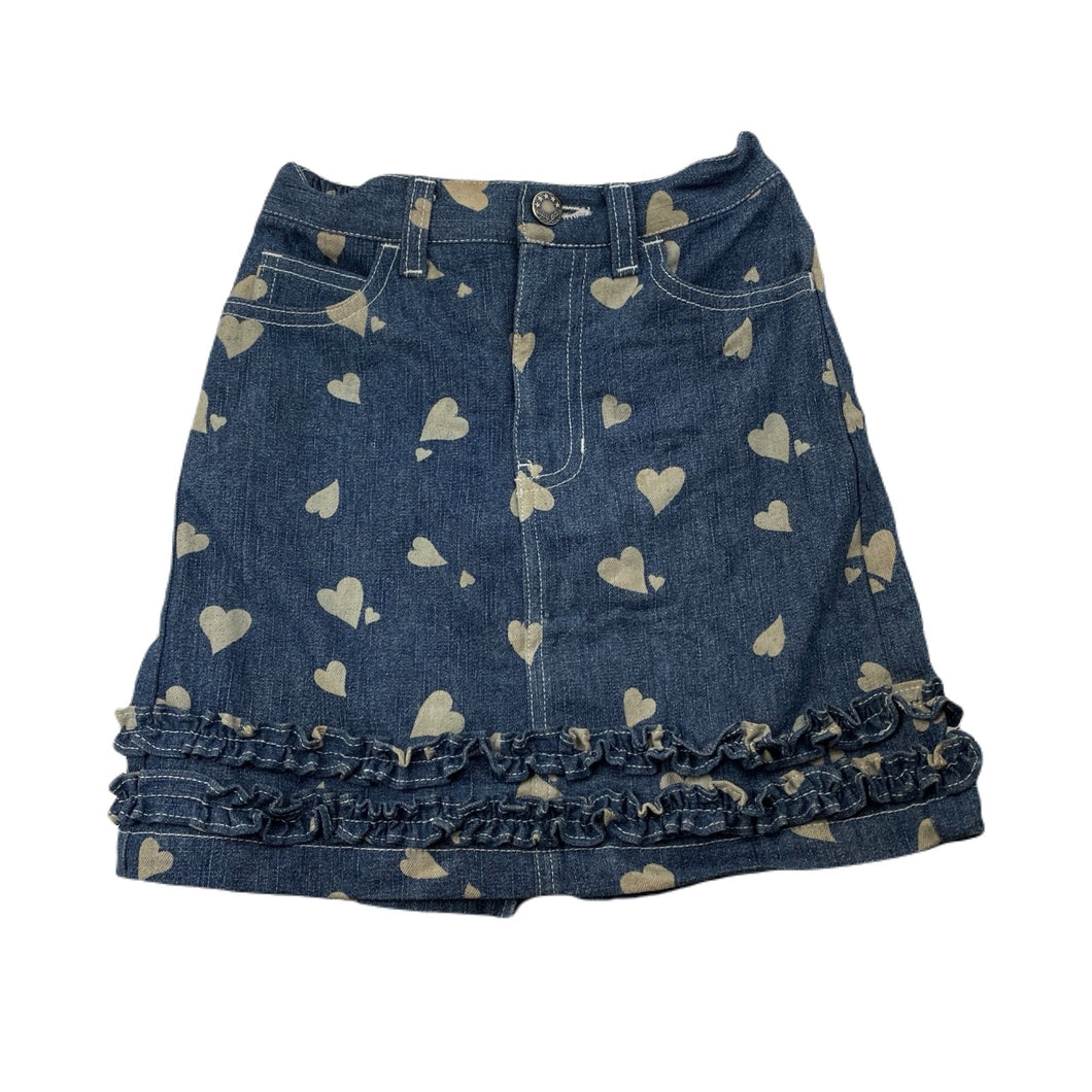 Girls Kids Stuff, denim skirt, elasticated, L: 34cm, FUC, size 5,  