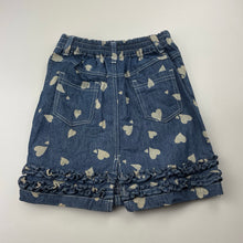 Load image into Gallery viewer, Girls Kids Stuff, denim skirt, elasticated, L: 34cm, FUC, size 5,  