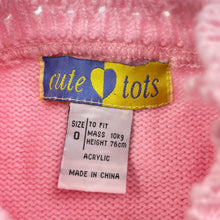 Load image into Gallery viewer, Girls Cute Tops, embroidered knitted cardigan, EUC, size 0,  