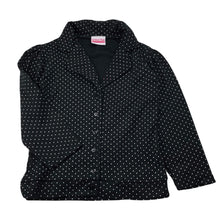 Load image into Gallery viewer, Girls Tickled Pink, black &amp; white spot lightweight jacket / top, EUC, size 6,  