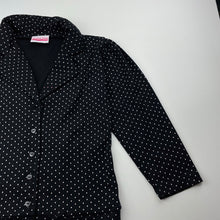 Load image into Gallery viewer, Girls Tickled Pink, black &amp; white spot lightweight jacket / top, EUC, size 6,  