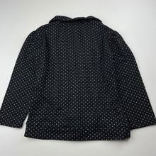 Load image into Gallery viewer, Girls Tickled Pink, black &amp; white spot lightweight jacket / top, EUC, size 6,  