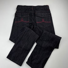 Load image into Gallery viewer, Girls Pumpkin Patch, black denim jeans, adjustable, Inside leg: 67cm, EUC, size 10,  