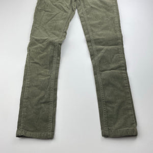 Girls Miss Understood, khaki stretch corduroy pants, adjustable, Inside leg: 59cm, NEW, size 9,  