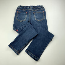 Load image into Gallery viewer, Girls Target, embroidered stretch denim jeans, adjustable, Inside leg: 49cm, FUC, size 6,  