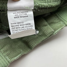 Load image into Gallery viewer, Boys Jack &amp; Milly, green corduroy pants, elasticated, Inside leg: 31cm, EUC, size 2,  