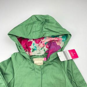 Girls Lily & Dan, lightweight cotton jacket / coat, detachable hood, NEW, size 3,  