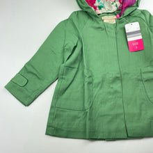 Load image into Gallery viewer, Girls Lily &amp; Dan, lightweight cotton jacket / coat, detachable hood, NEW, size 3,  