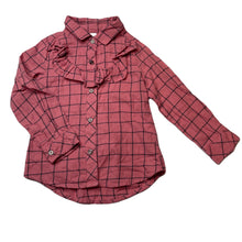 Load image into Gallery viewer, Girls H&amp;T, checked cotton long sleeve shirt, EUC, size 5,  