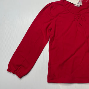 Girls KIDS avenue, red stretchy long sleeve top, NEW, size 7,  