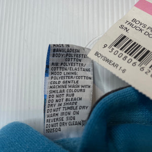 Boys H&T, blue fleece lined hoodie sweater, NEW, size 3,  