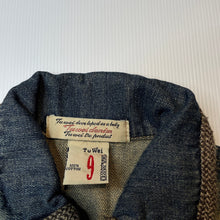 Load image into Gallery viewer, Girls Tu Wei, distressed denim jacket, armpit to armpit: 35cm, shoulder to cuff: 40cm, GUC, size 5-6,  