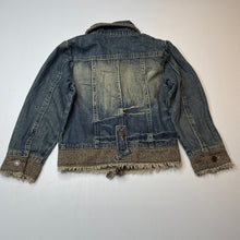 Load image into Gallery viewer, Girls Tu Wei, distressed denim jacket, armpit to armpit: 35cm, shoulder to cuff: 40cm, GUC, size 5-6,  