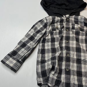 Boys Dymples, lightweight cotton hooded shirt, EUC, size 2,  