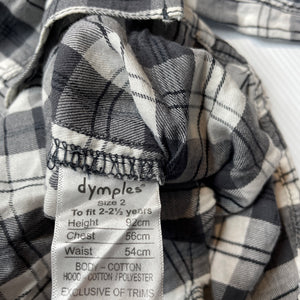 Boys Dymples, lightweight cotton hooded shirt, EUC, size 2,  