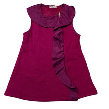 Load image into Gallery viewer, Girls Pink Ideal, fleece lined soft feel dress, armpit to armpit: 28cm, EUC, size 3-4, L: 44cm