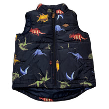 Load image into Gallery viewer, Boys Target, navy puffer vest, dinosaurs, EUC, size 2,  