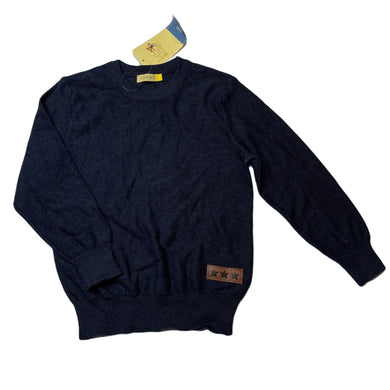 Boys Lily & Dan, blue knitted cotton sweater / jumper, NEW, size 3-4,  