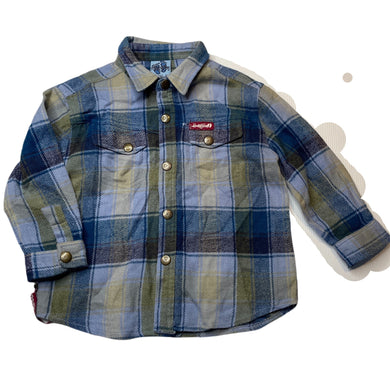 Boys Hang Ten, checked long sleeve shirt, poppers, GUC, size 4,  