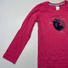 Load image into Gallery viewer, Girls Target, pink cotton long sleeve top, cat, NEW, size 7,  
