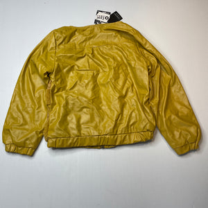Girls TRBC, mustard fleece lined jacket, no size, armpit to armpit: 35cm, shoulder to cuff: 42cm, NEW, size 6-7,  
