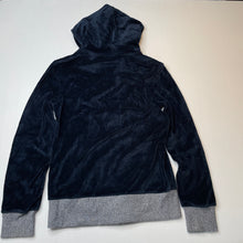 Load image into Gallery viewer, Girls King Kow, navy velour zip hoodie sweater, EUC, size 14,  
