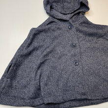 Load image into Gallery viewer, Girls H&amp;T, fleece lined hooded poncho jacket, EUC, size 6,  