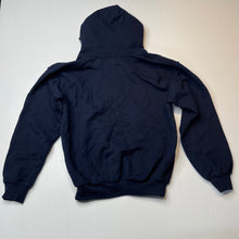 Load image into Gallery viewer, unisex GILDAN, navy fleece lined hoodie sweater, Sz: M, armpit to armpit: 41cm, shoulder to cuff: 42.5cm, EUC, size 7-8,  