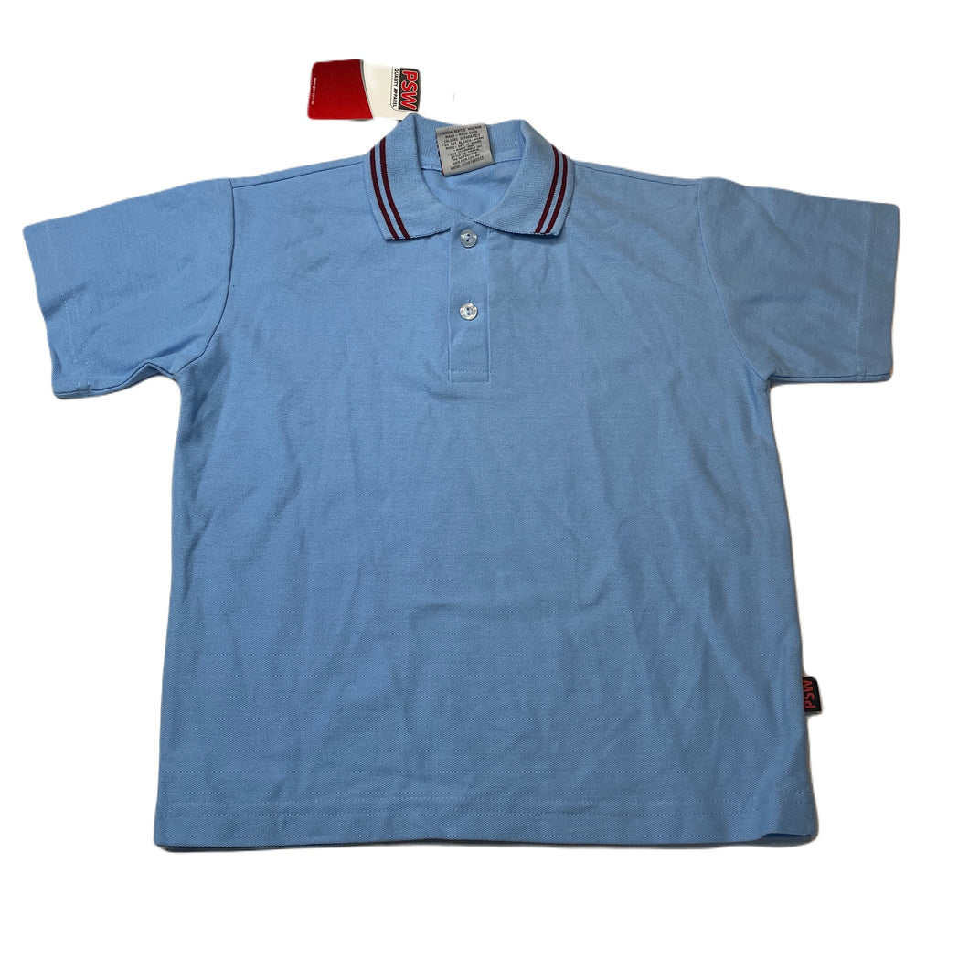 Boys PSW, blue polo shirt top, NEW, size 6,  