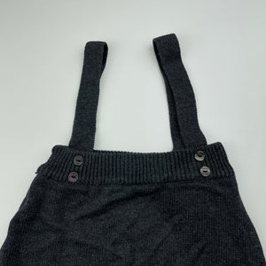 Girls Bel & Bow, grey knitted casual dress, EUC, size 2, L: 48cm