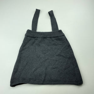 Girls Bel & Bow, grey knitted casual dress, EUC, size 2, L: 48cm