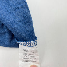 Load image into Gallery viewer, Girls Tilii, blue marle 3/4 sleeve dress, EUC, size 12, L: 74cm at front