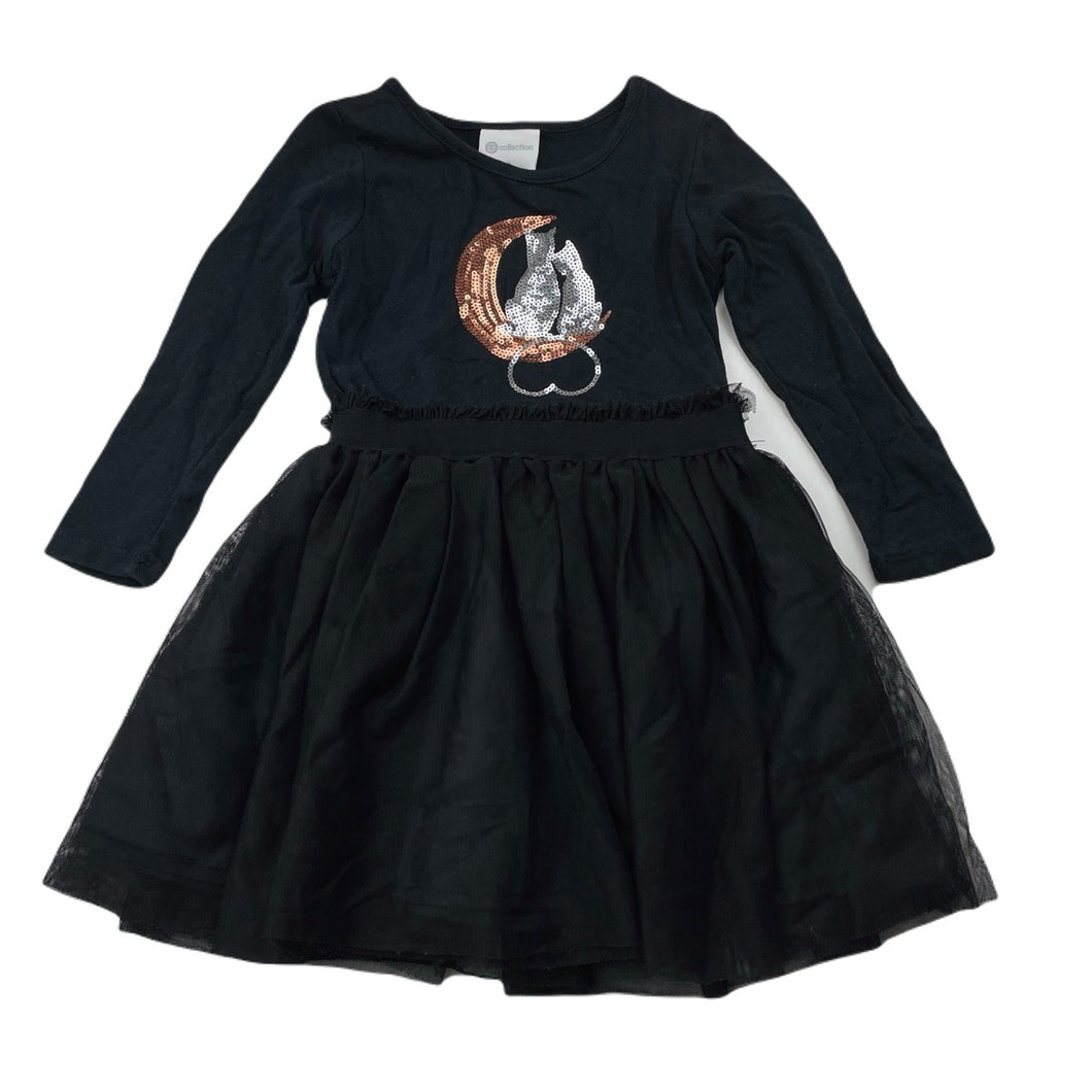 Girls B Collection, black tulle & sequin dress, Halloween, GUC, size 2, L: 46cm