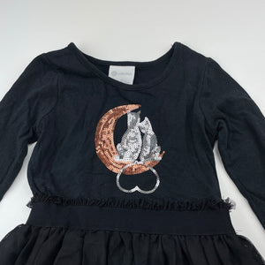 Girls B Collection, black tulle & sequin dress, Halloween, GUC, size 2, L: 46cm