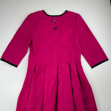 Load image into Gallery viewer, Girls pink, 3/4 sleeve dress, no size, armpit to armpit: 35cm, EUC, size 9-10, L: 73cm