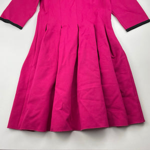 Girls pink, 3/4 sleeve dress, no size, armpit to armpit: 35cm, EUC, size 9-10, L: 73cm