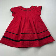 Load image into Gallery viewer, Girls Blue Sky, lined red wool blend dress, NEW, size 12 months, L: 43cm