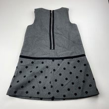 Load image into Gallery viewer, Girls EPK, lined grey soft feel dress, NEW, size 6, L: 58cm