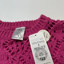 Load image into Gallery viewer, Girls Target, pink knitted cotton sweater / jumper, NEW, size 3,  