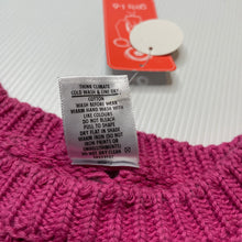 Load image into Gallery viewer, Girls Target, pink knitted cotton sweater / jumper, NEW, size 3,  