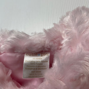 Girls Cutie Pie, pink faux fur jacket, GUC, size 1-2,  