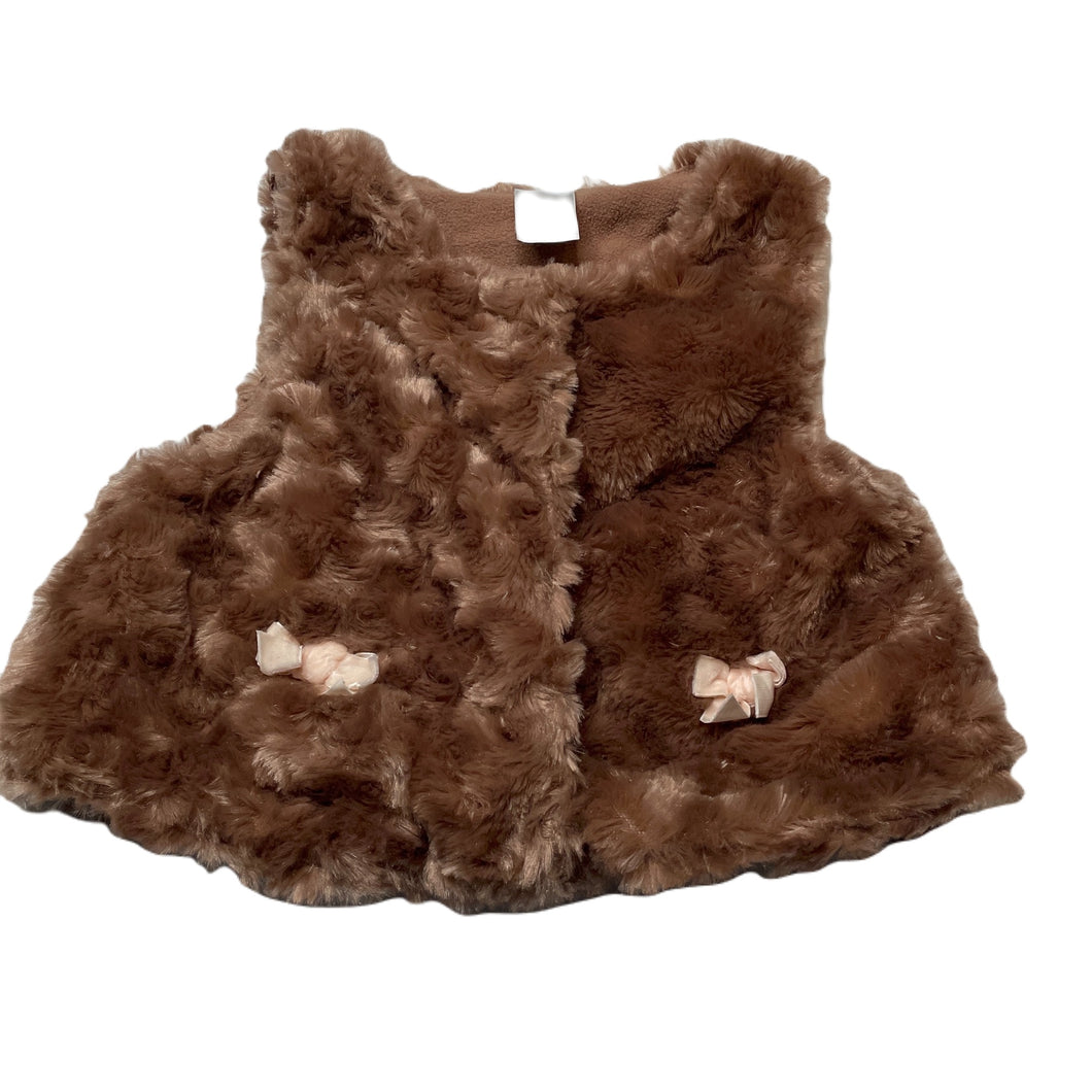 Girls Vitamins Baby, fleece lined faux fur vest, GUC, size 2,  