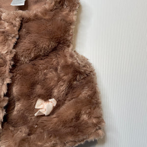 Girls Vitamins Baby, fleece lined faux fur vest, GUC, size 2,  