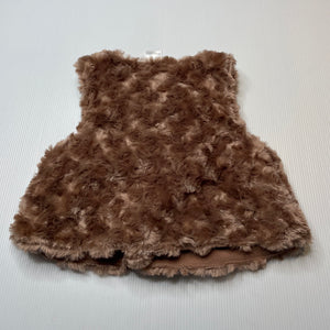 Girls Vitamins Baby, fleece lined faux fur vest, GUC, size 2,  