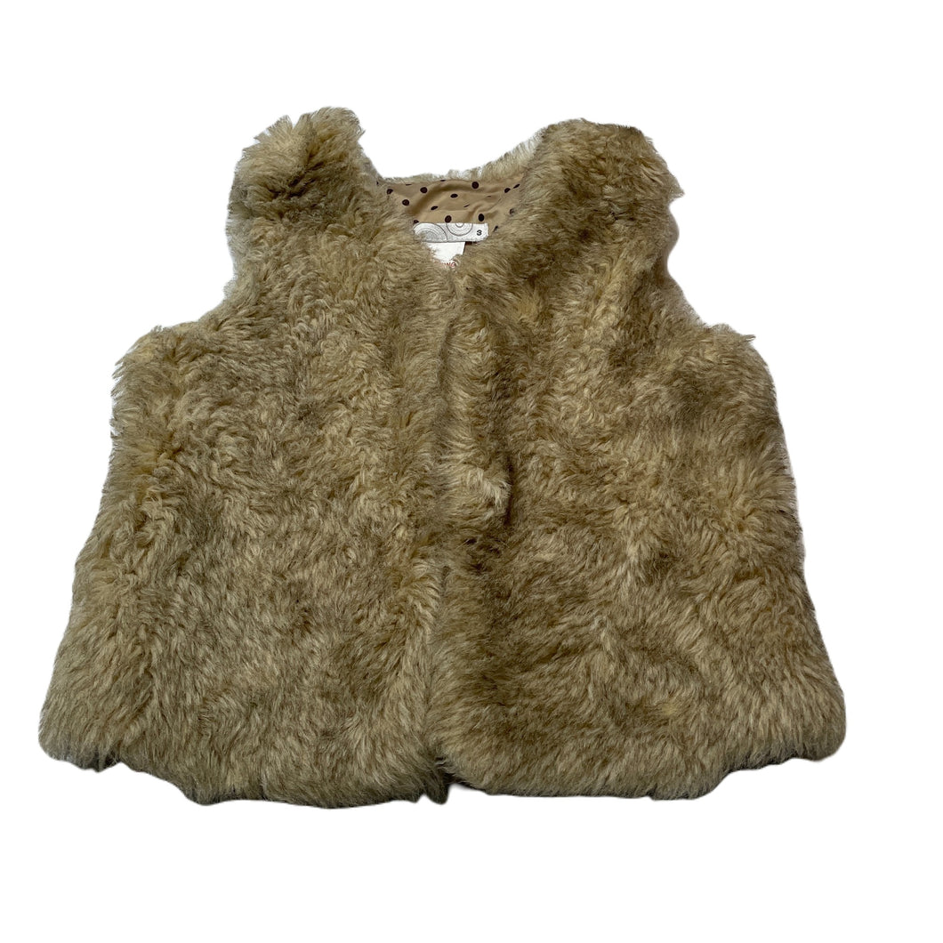 Girls Target, lined faux fur vest, GUC, size 3,  