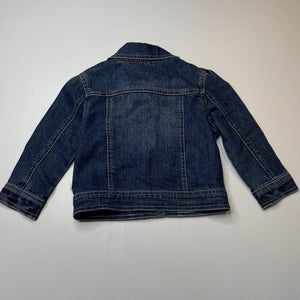 Girls H&T, stretch denim jacket, butterfly, FUC, size 3,  