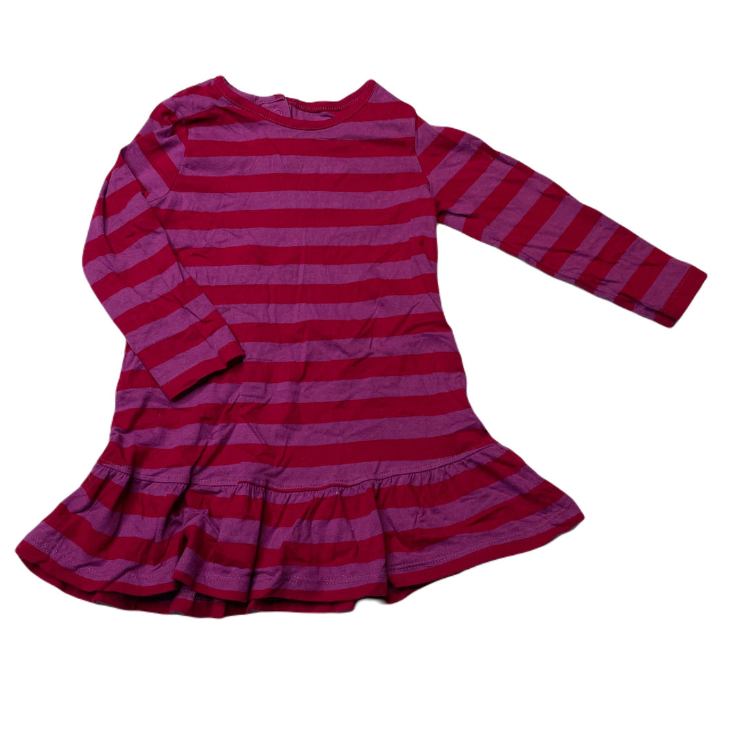 Girls Mothercare, striped cotton casual dress, EUC, size 1, L: 40cm